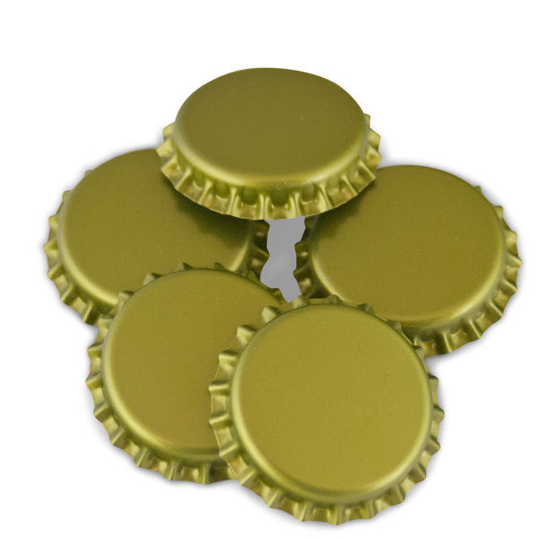 Gold Beer Bottle Caps (Crowns) - 144ct - with Oxy-Liner